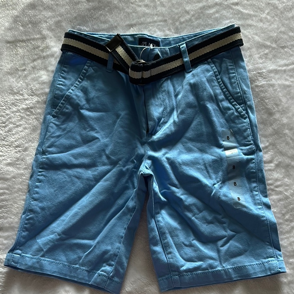 Men's Blue Shorts with Belt